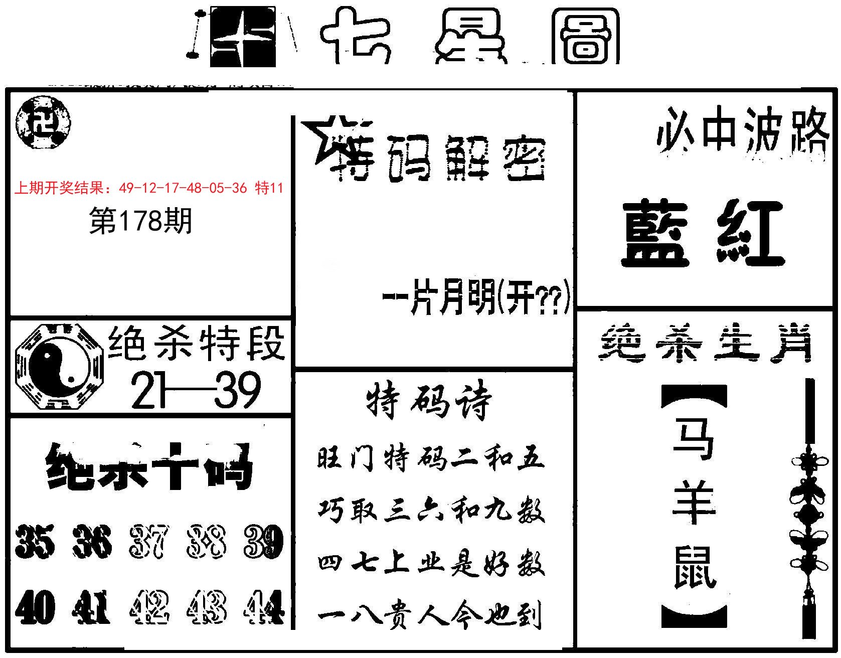 2024178期七星图B