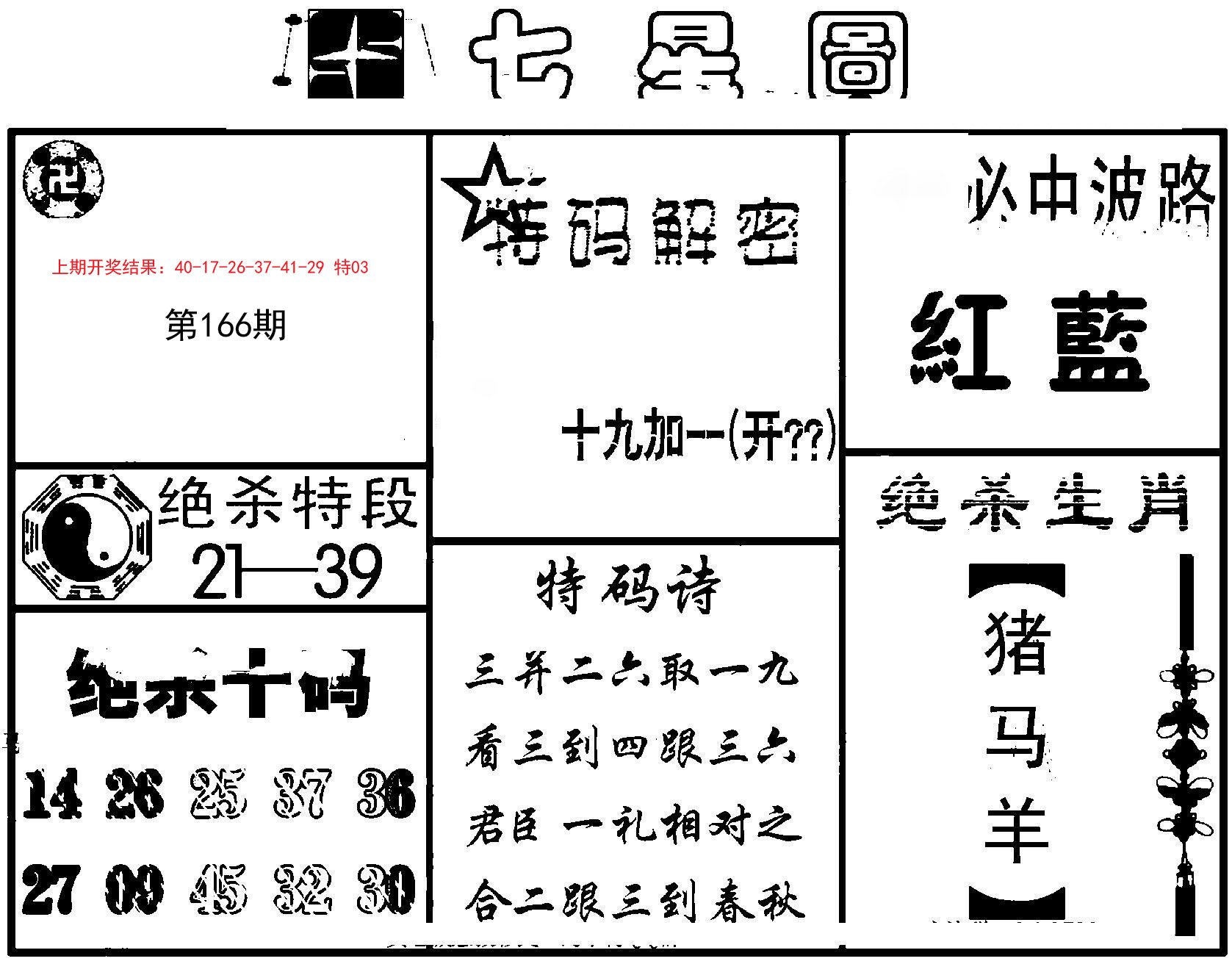2024166期七星图B