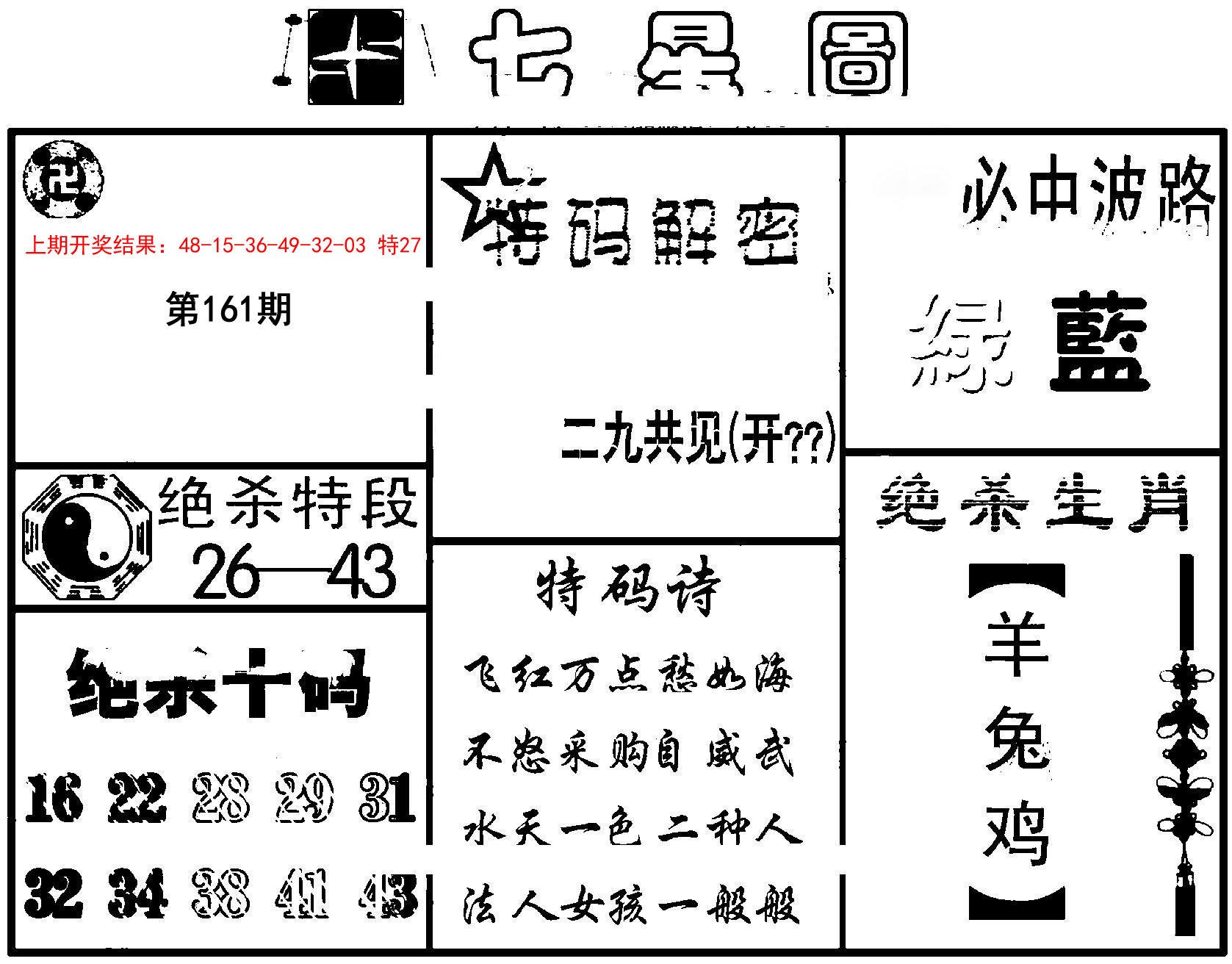 2024161期七星图B