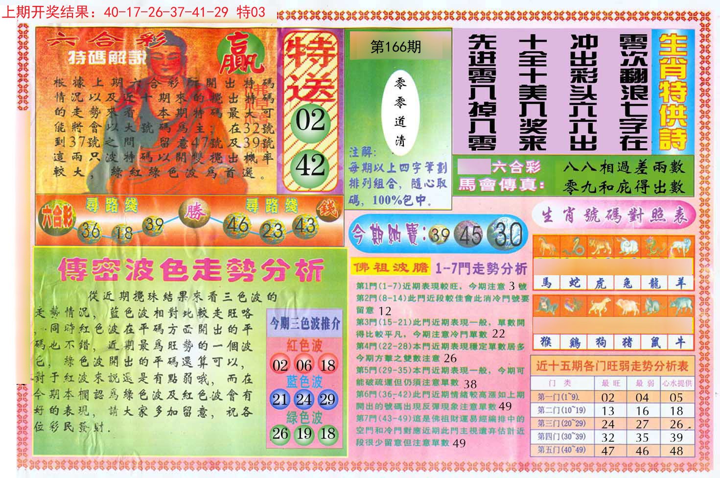2024166期白小姐三点传密B