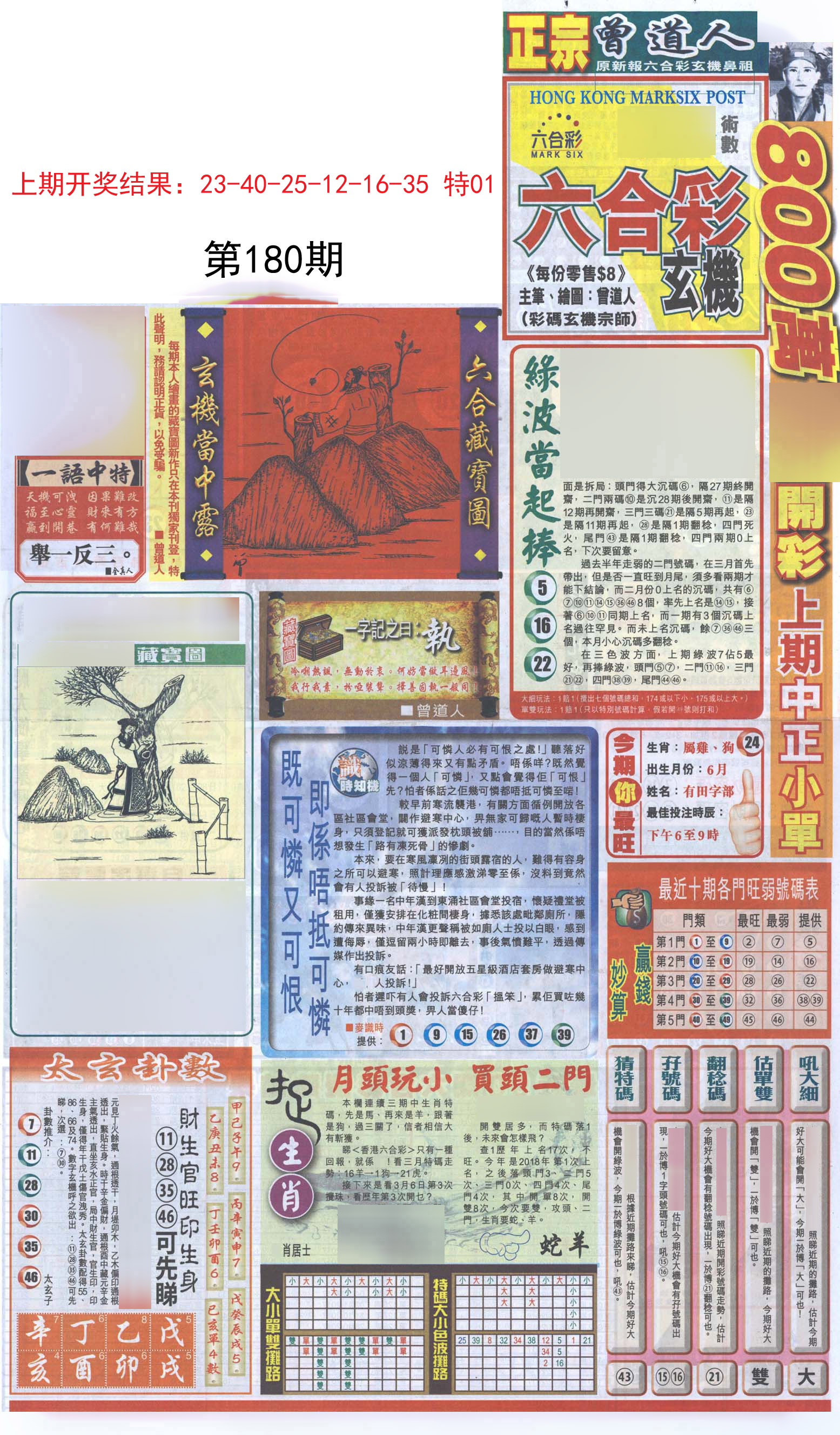 2024180期新报跑狗A