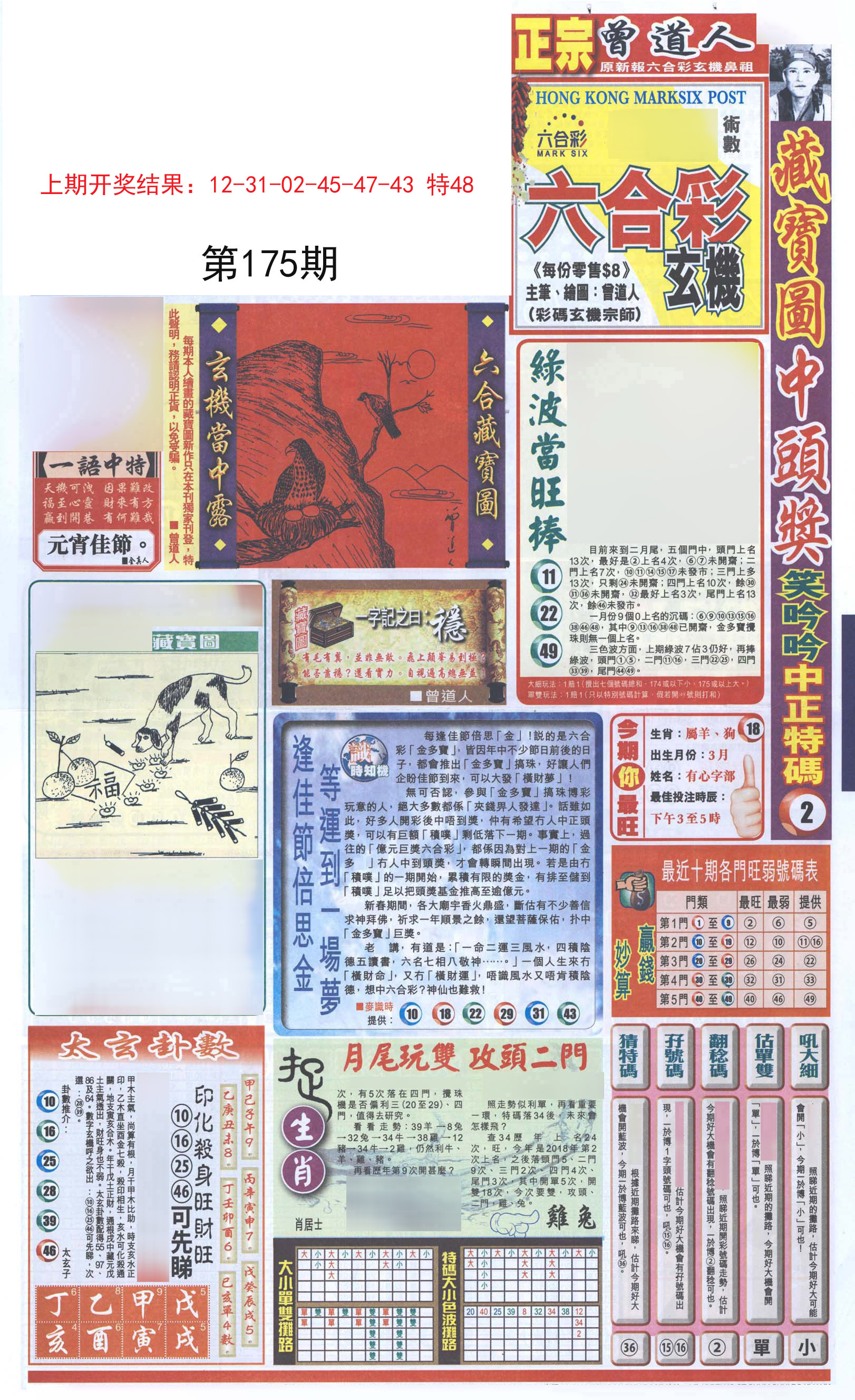 2024175期新报跑狗A