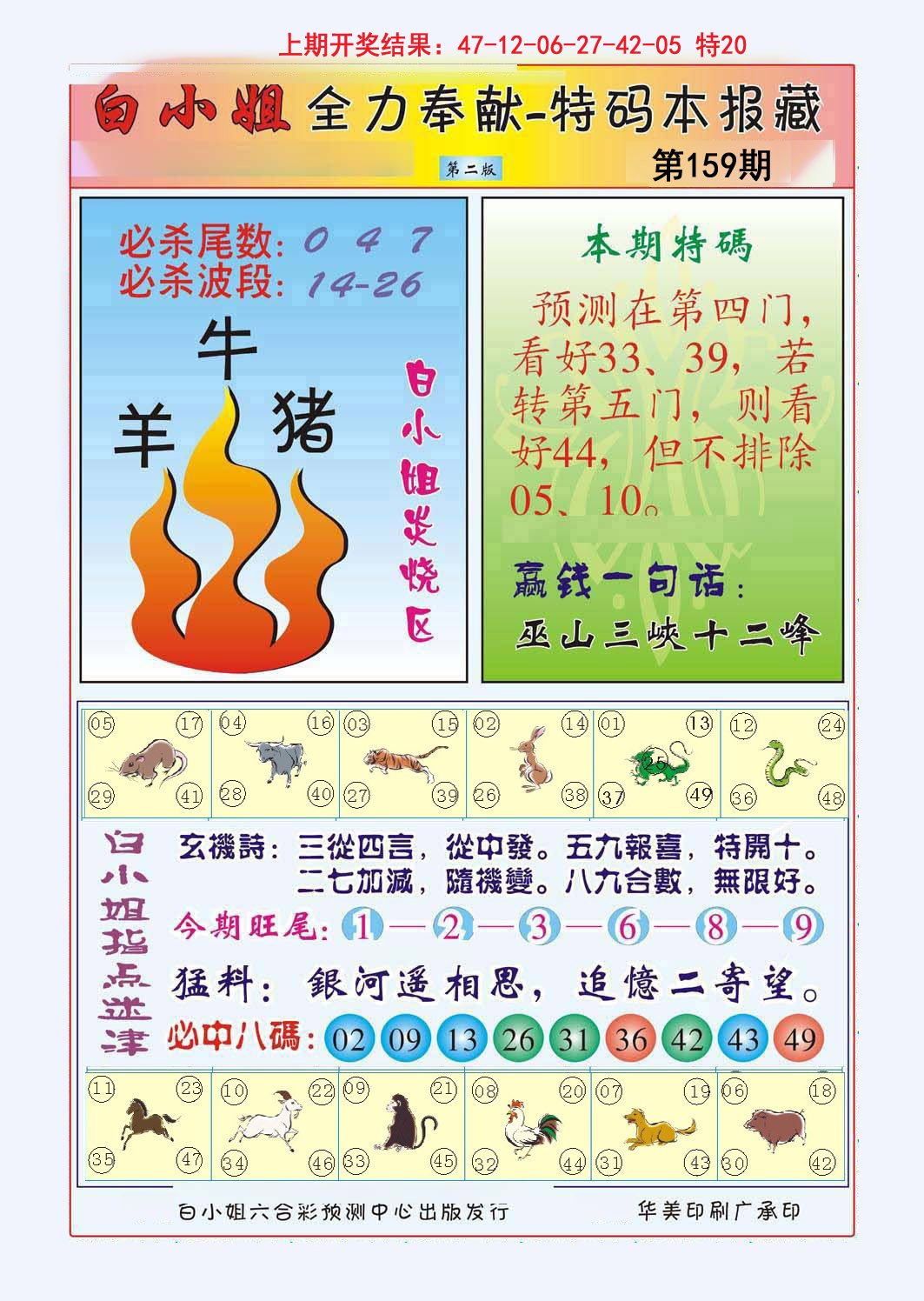 2024159期白小姐救世民B