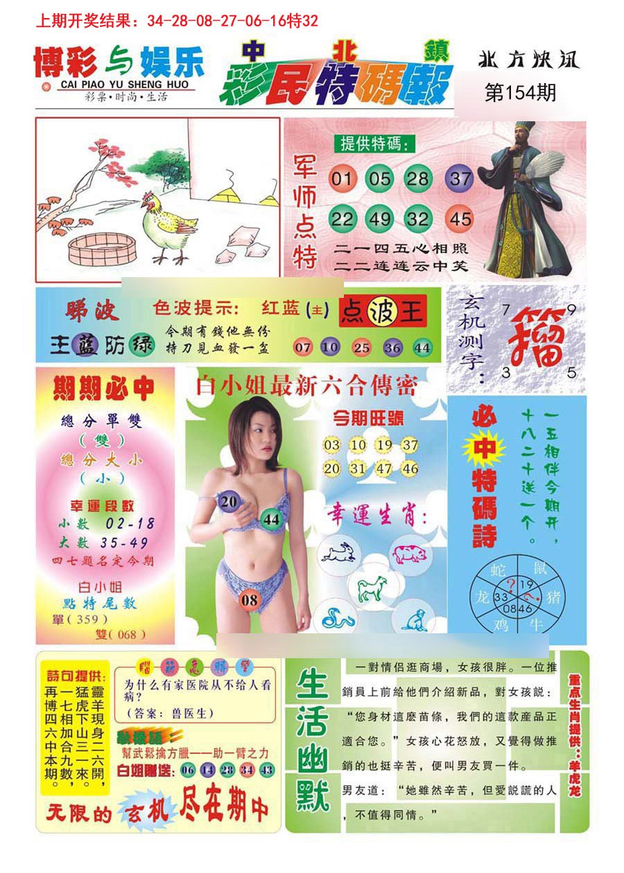2024154期中北彩民特码报