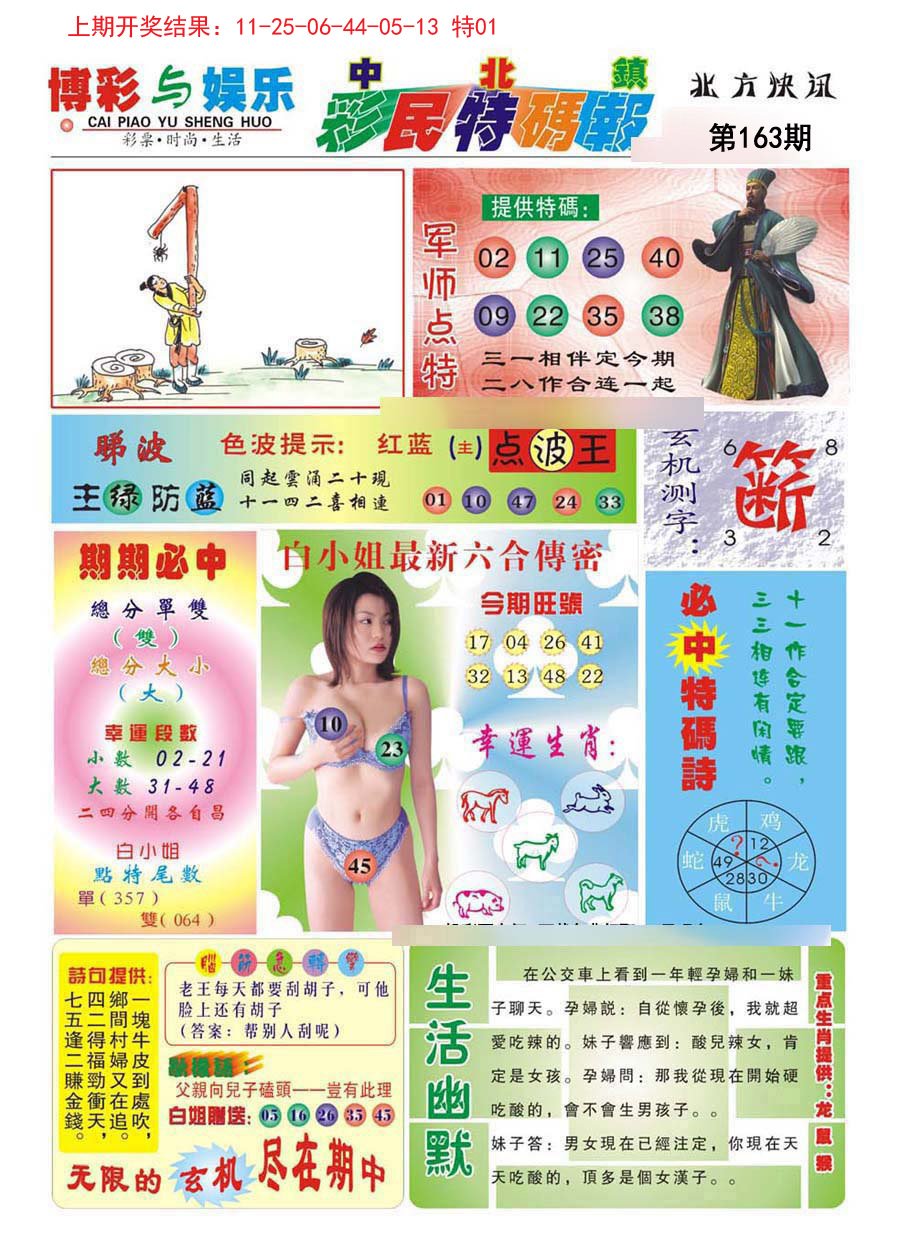 2024163期中北彩民特码报