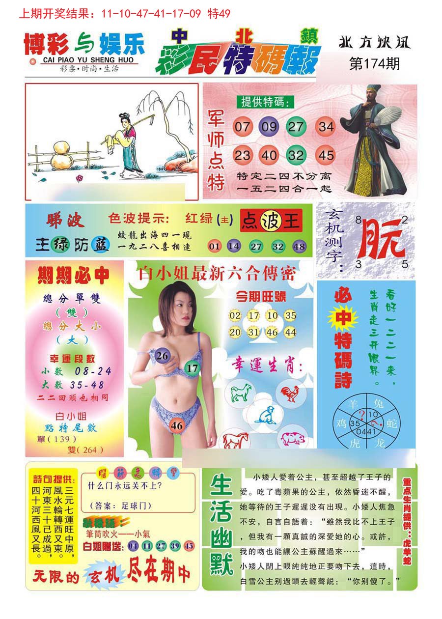 2024174期中北彩民特码报