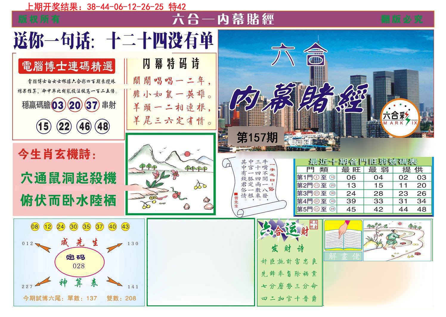 2024157期内幕赌经