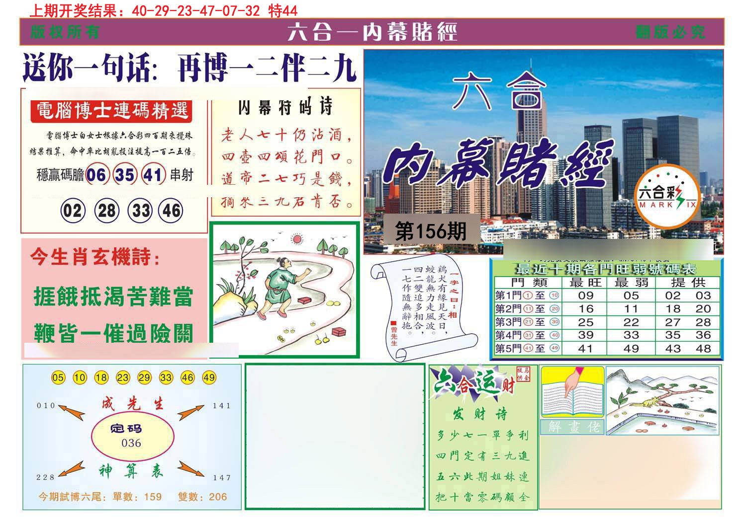 2024156期内幕赌经