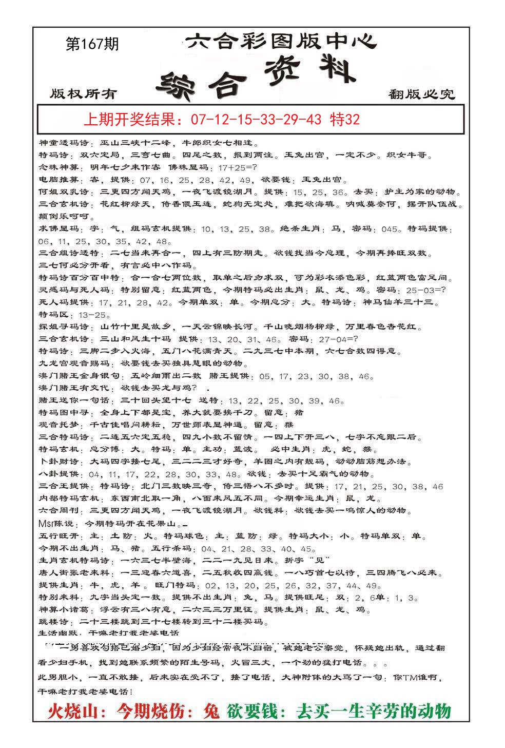 2024167期内部综合资料