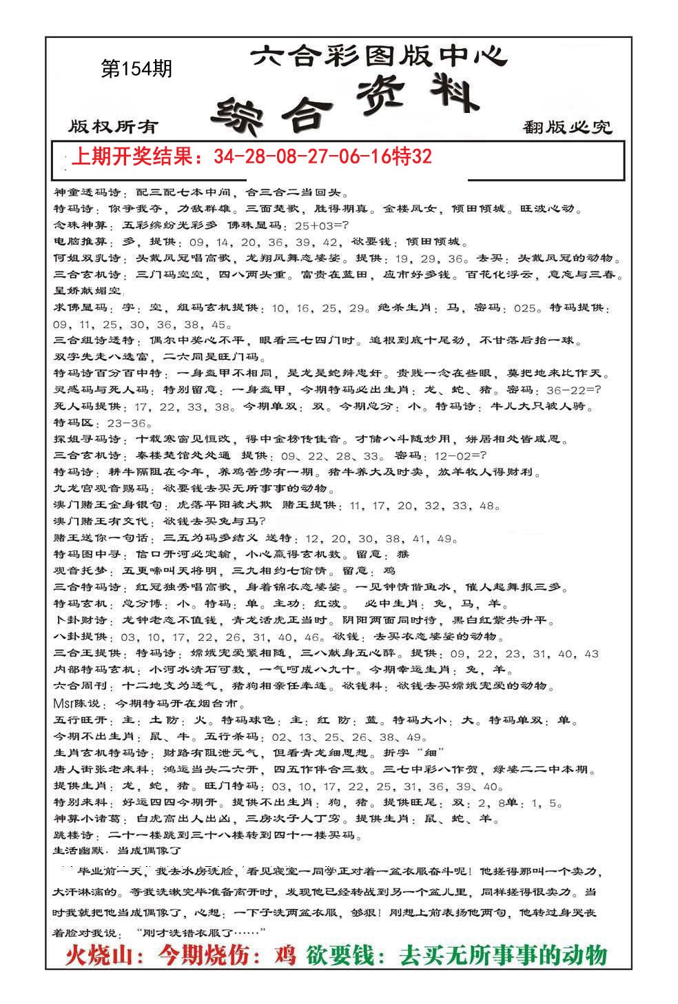2024154期内部综合资料