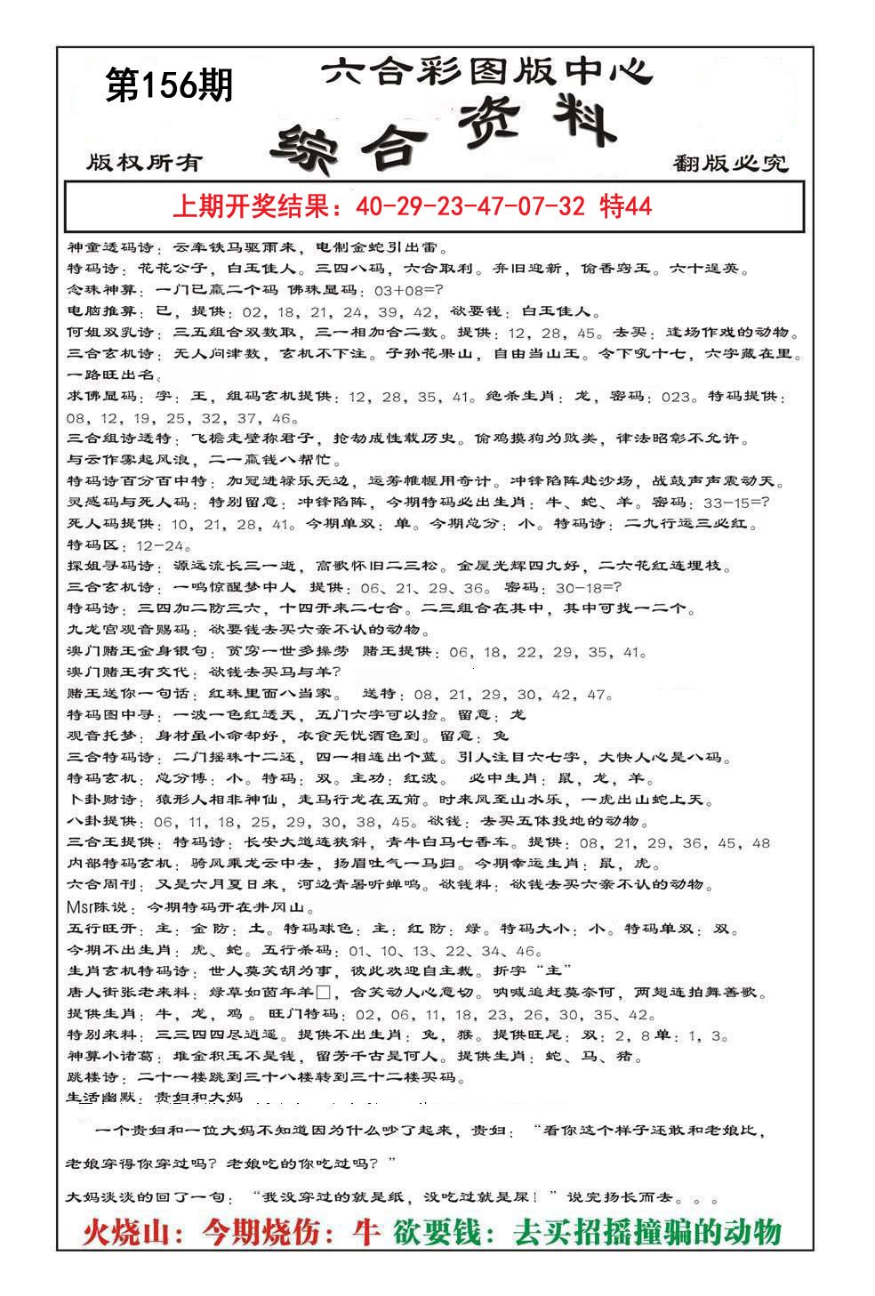 2024156期内部综合资料