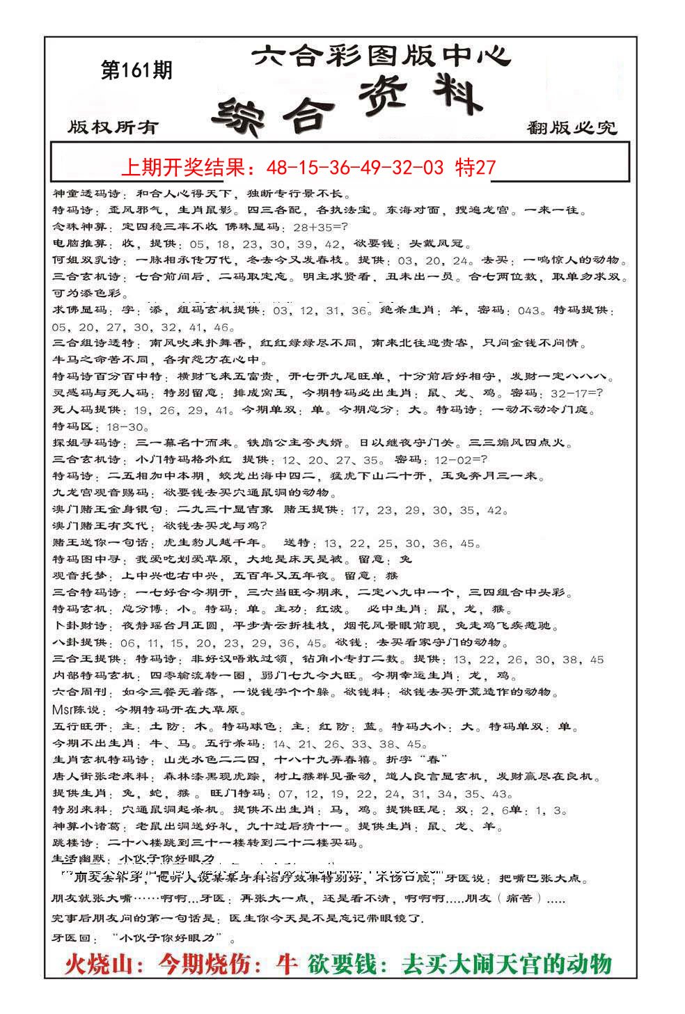 2024161期内部综合资料
