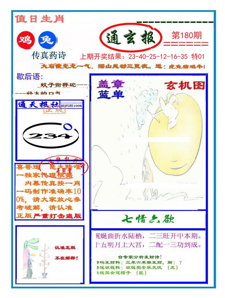 2024180期通玄报
