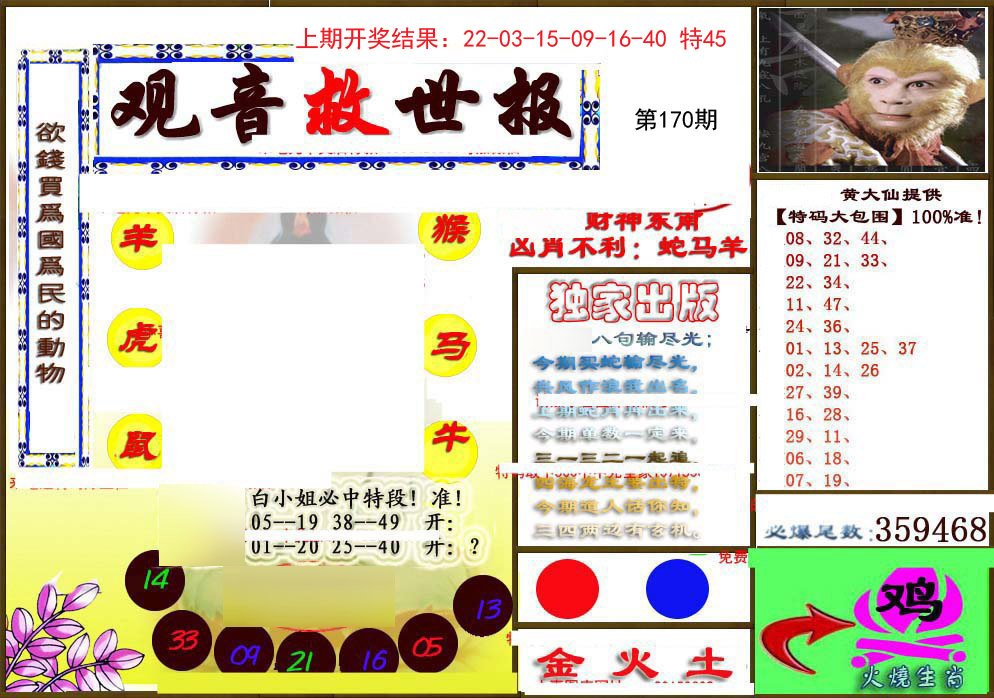2024170期(另)观音救世密报