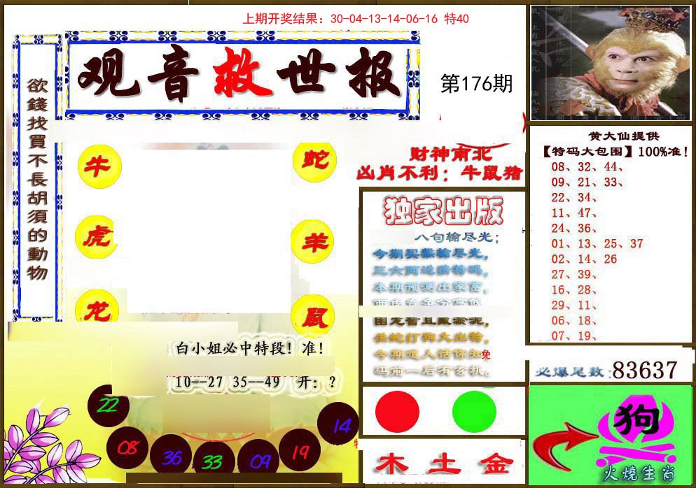 2024176期(另)观音救世密报