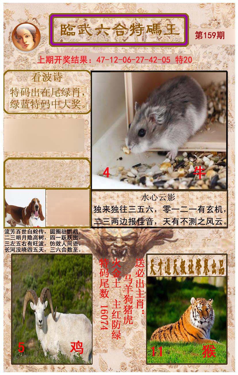 2024159期临武六合特码王