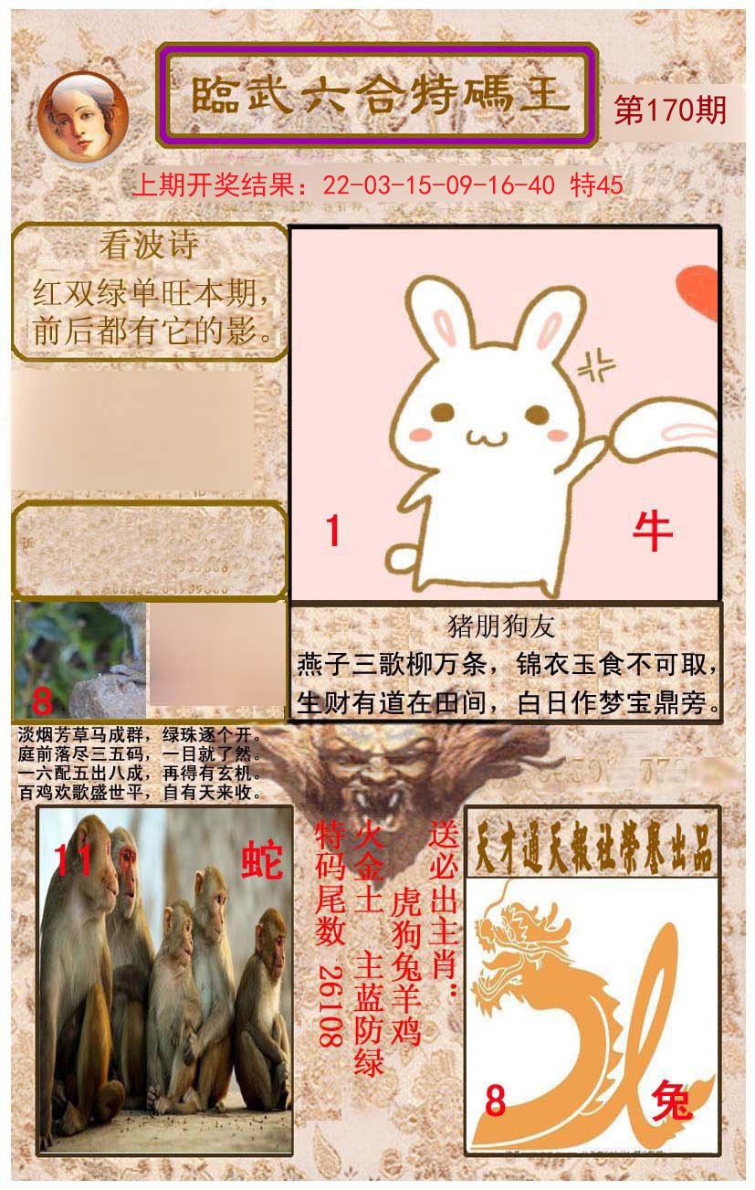 2024170期临武六合特码王