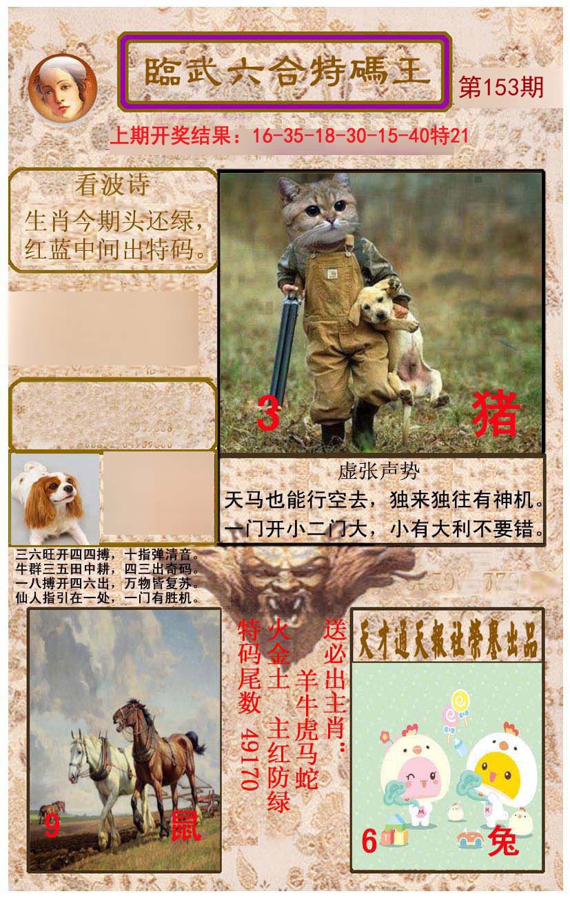 2024153期临武六合特码王