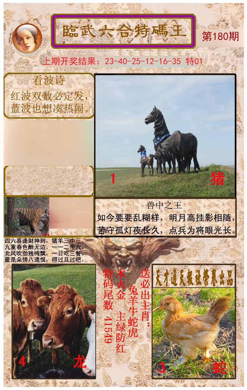 2024180期临武六合特码王