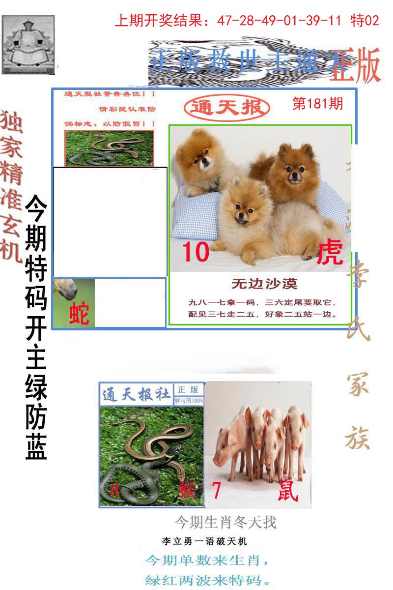 2024181期李力勇通天报