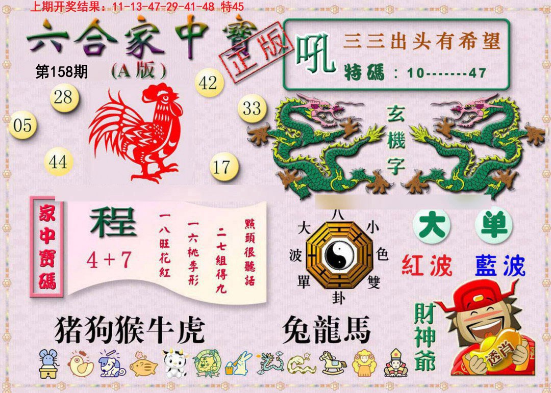 2024158期六合家中宝A