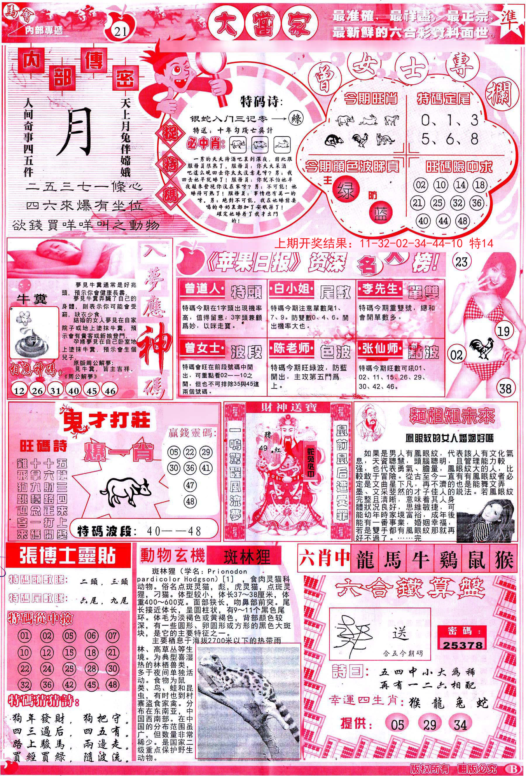 2024169期彩卷后庄B