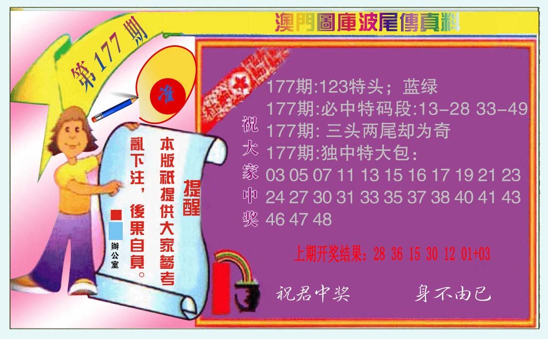 2024177期波尾传真料