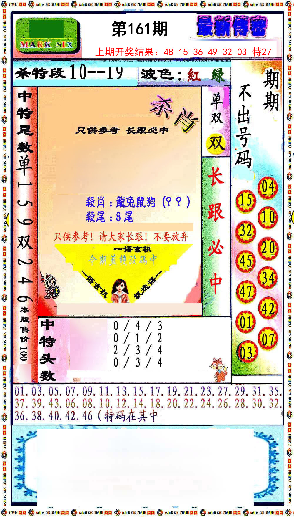 2024161期最新传密绝杀6肖