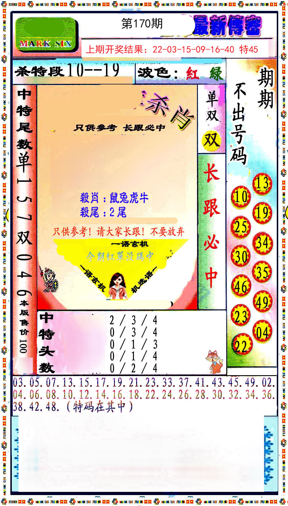 2024170期最新传密绝杀6肖