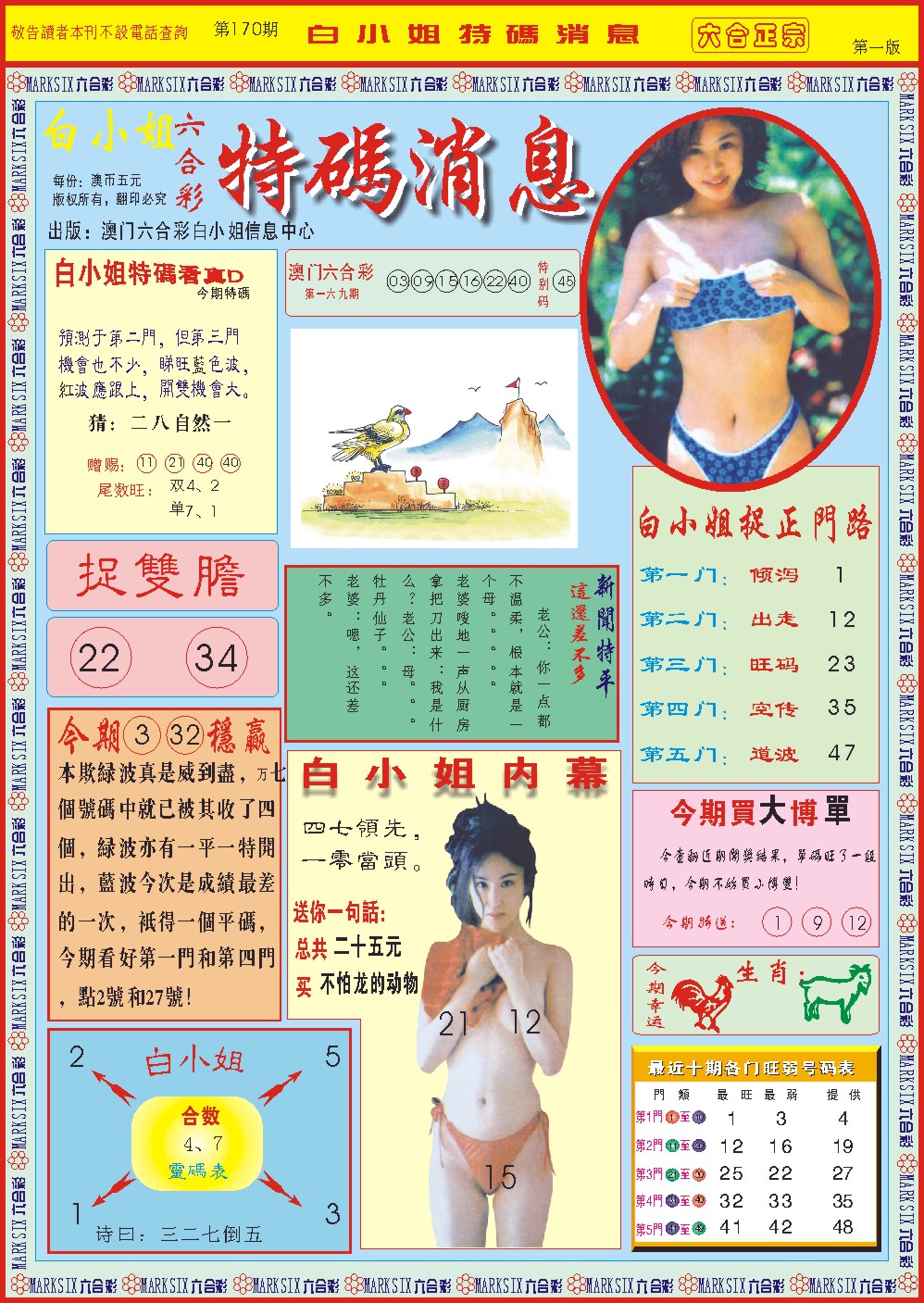 2024170期白小姐特码消息A