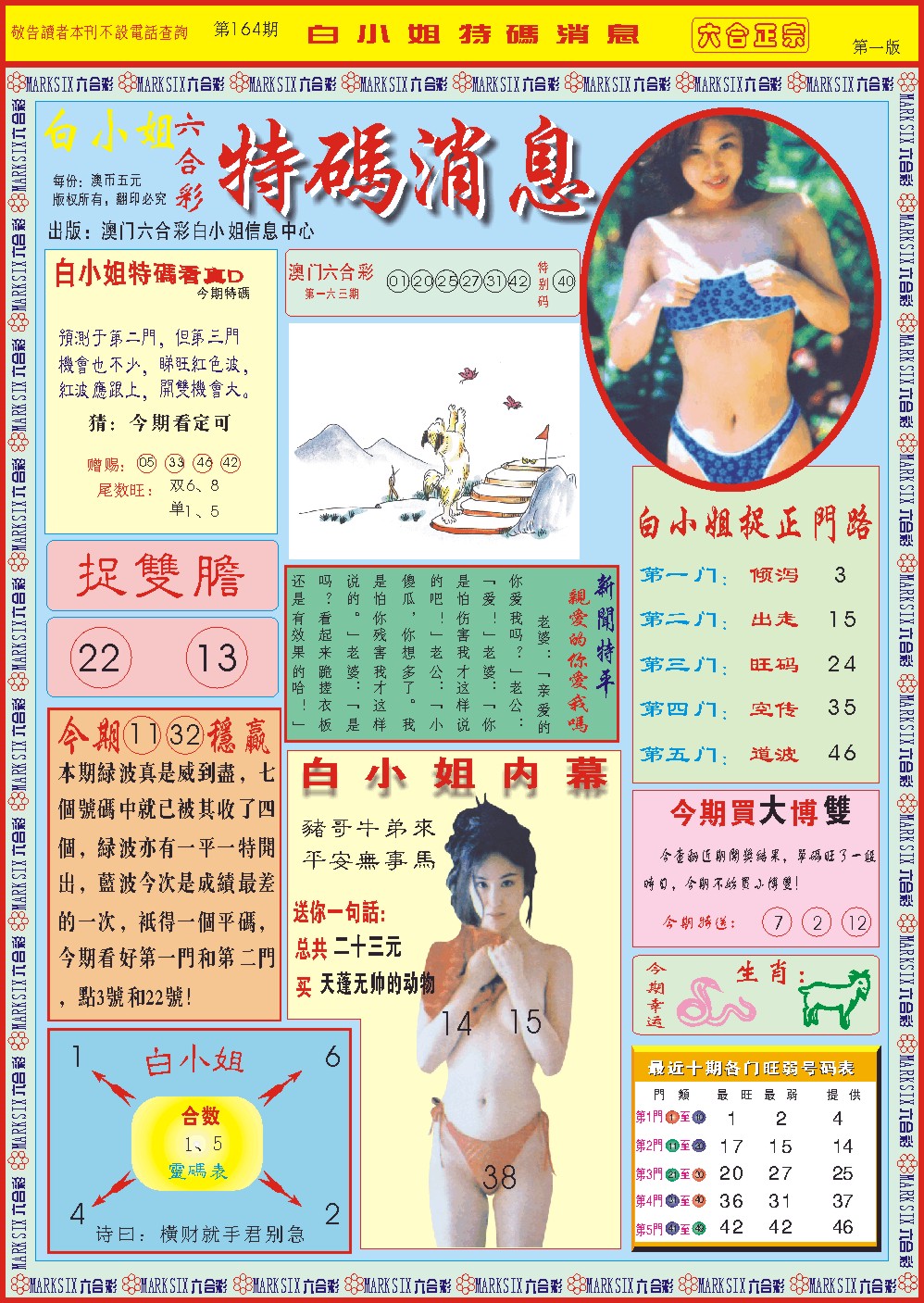 2024164期白小姐特码消息A