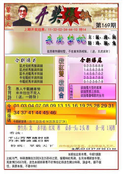 2024169期开奖爆料(新图推荐)