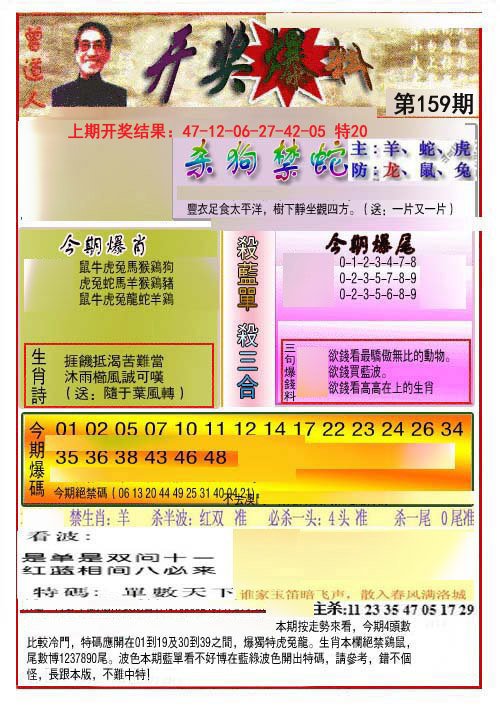 2024159期开奖爆料(新图推荐)