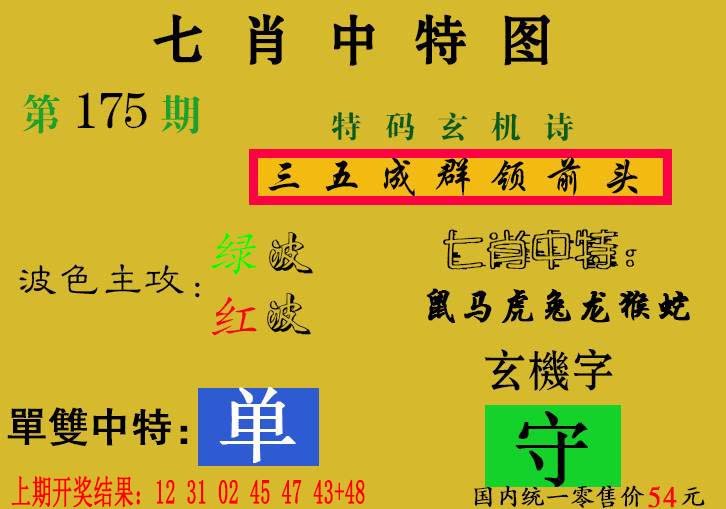 2024175期七肖中特