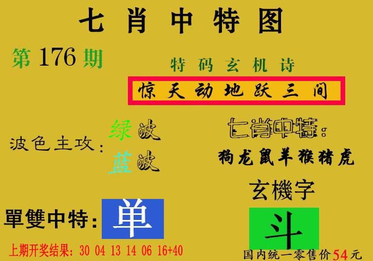 2024176期七肖中特