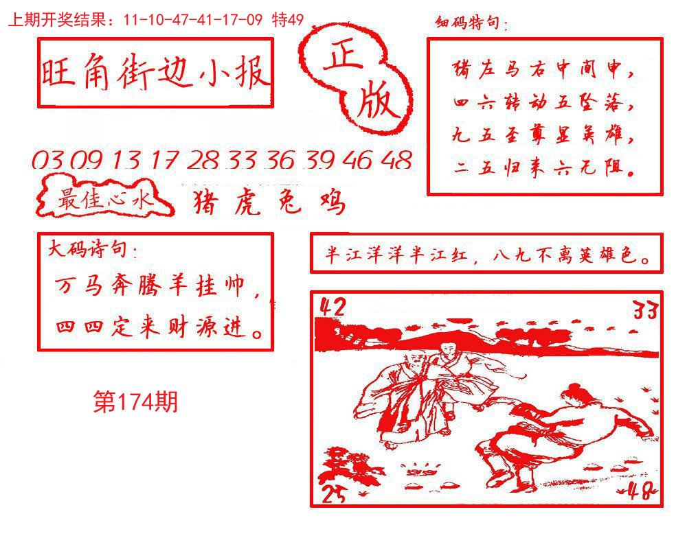 2024174期旺角街边小报