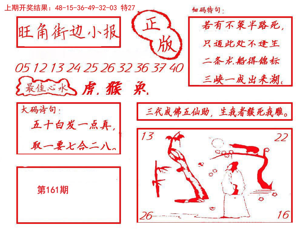 2024161期旺角街边小报