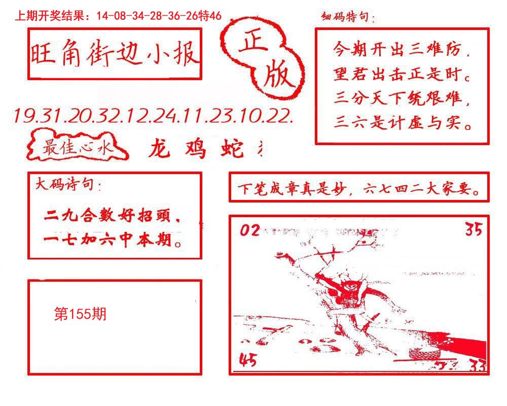 2024155期旺角街边小报