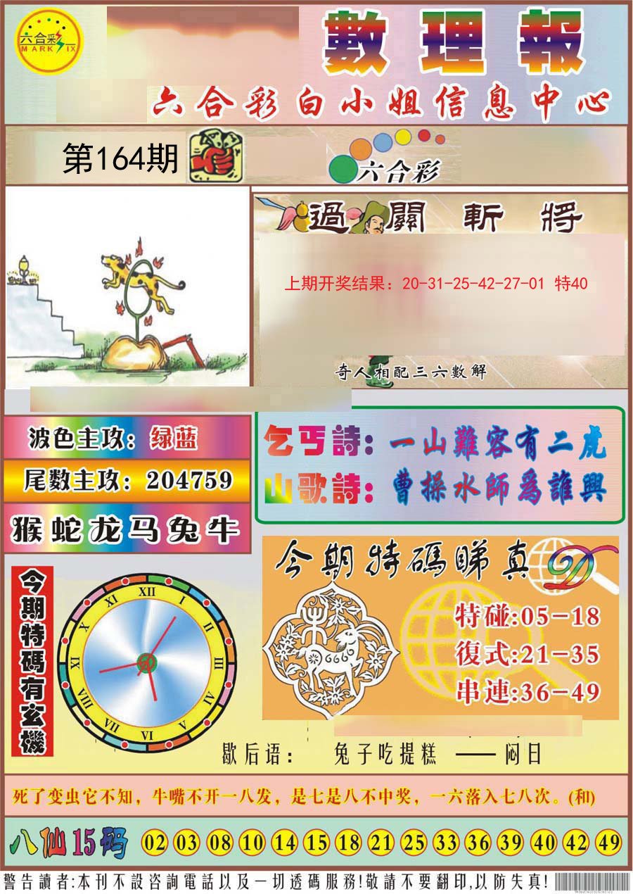 2024164期九龙数理报