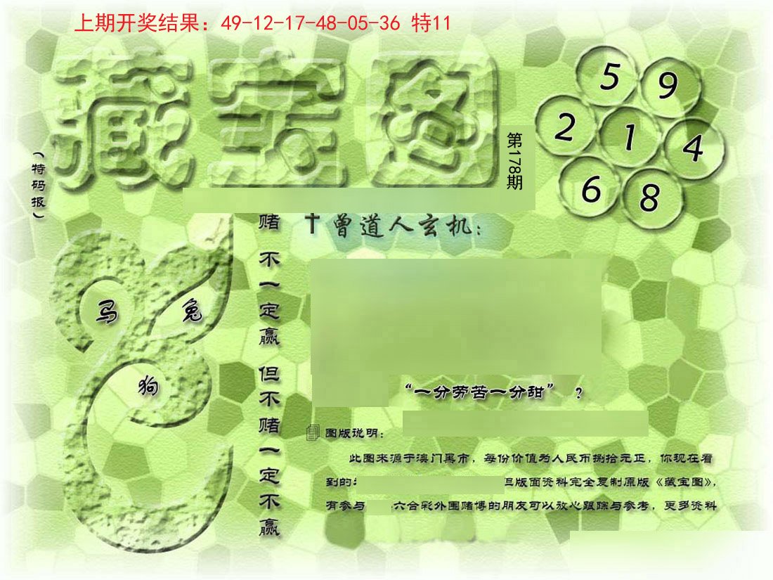2024178期假新藏宝图