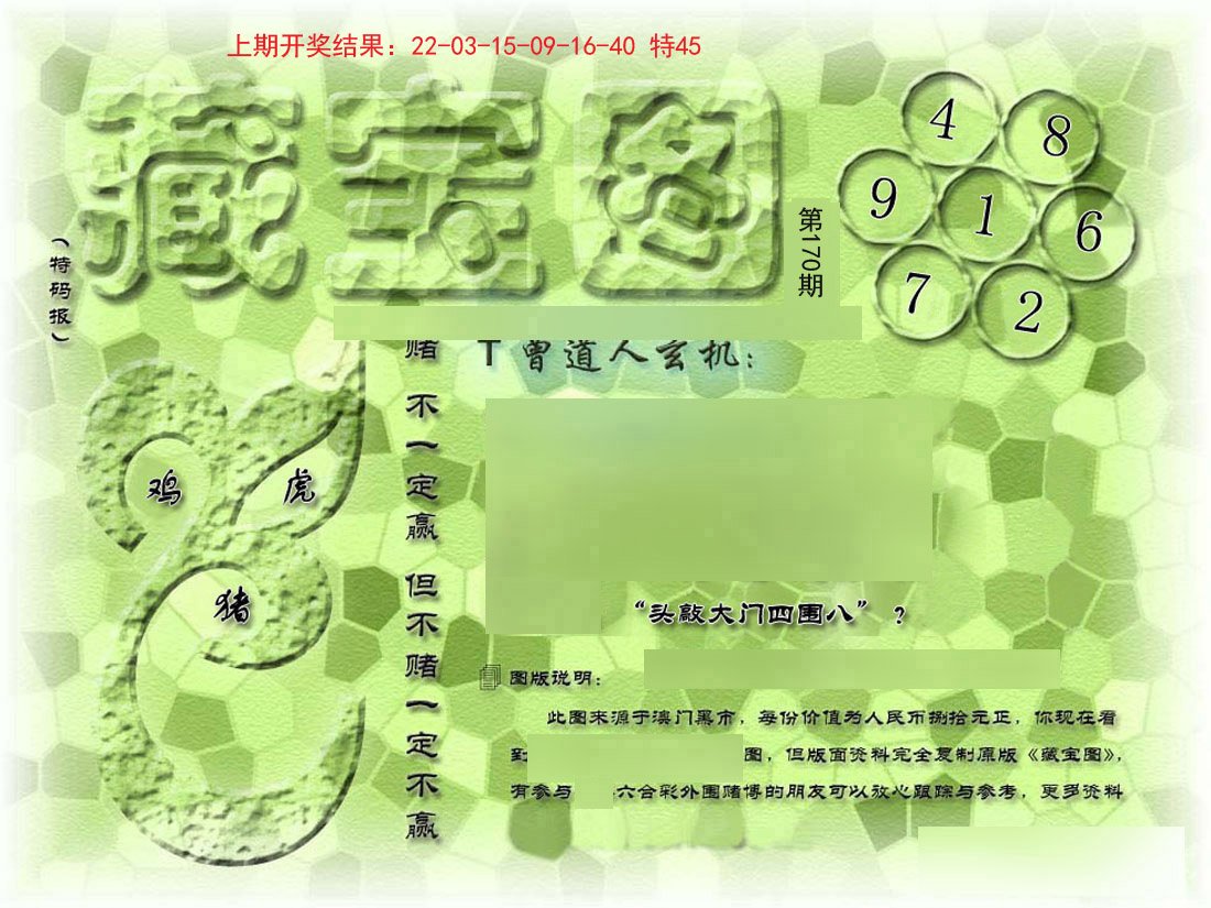 2024170期假新藏宝图