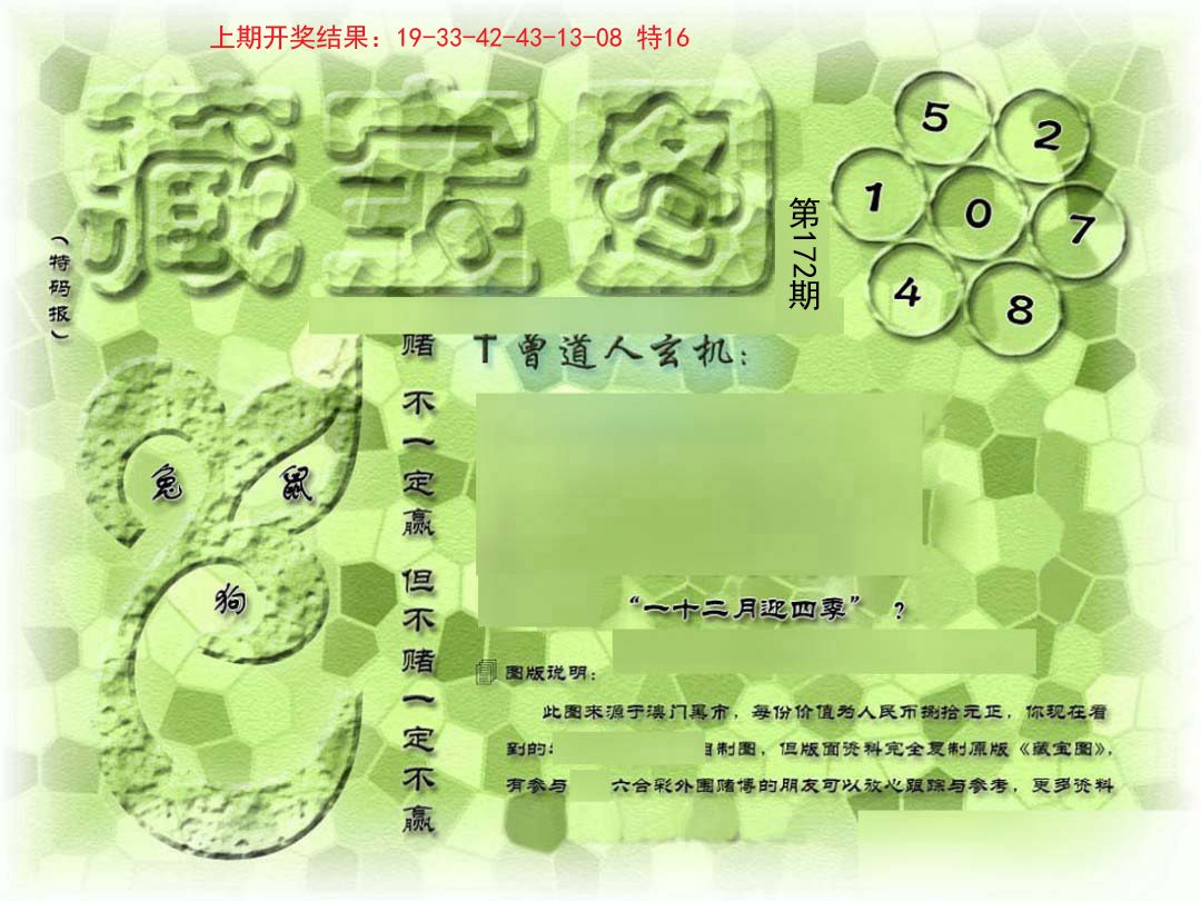 2024172期假新藏宝图