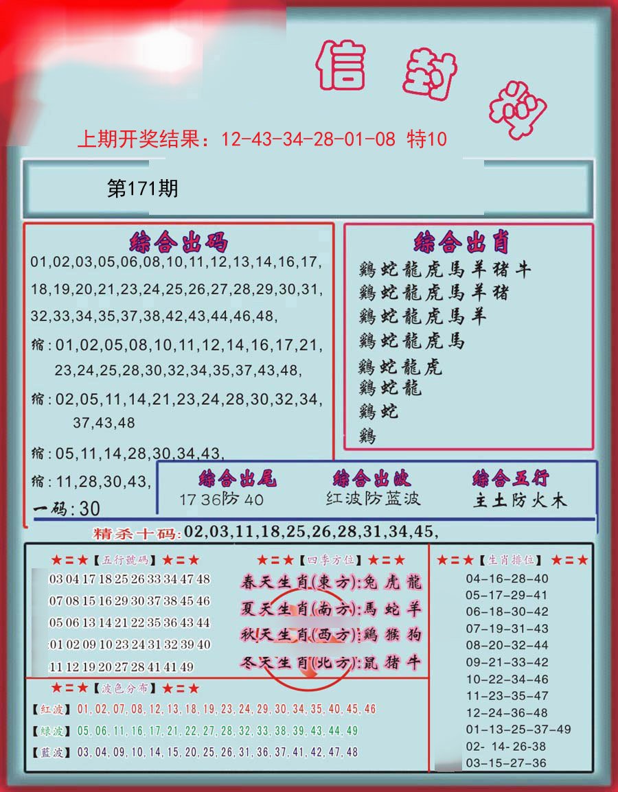2024171期信封料