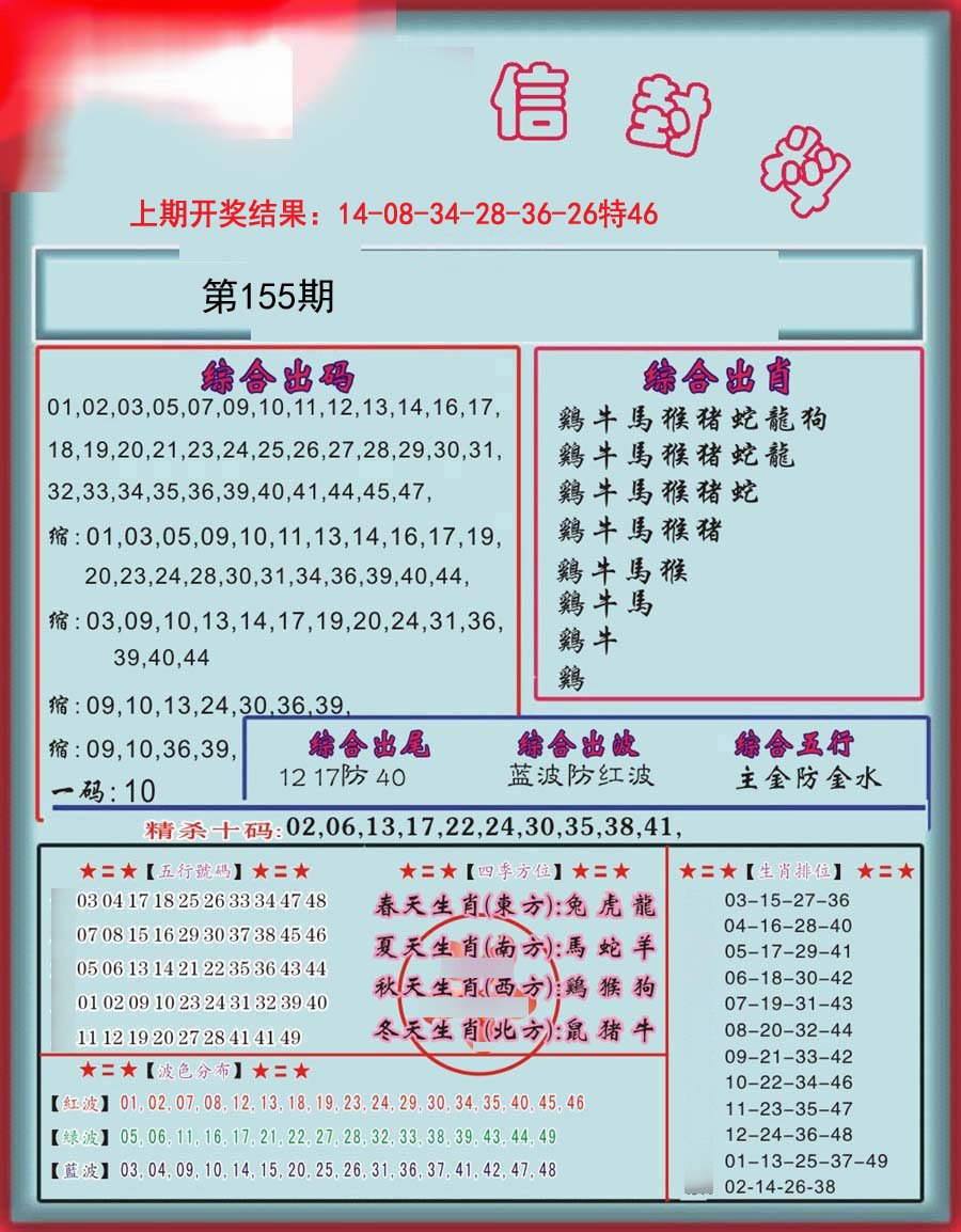 2024155期信封料