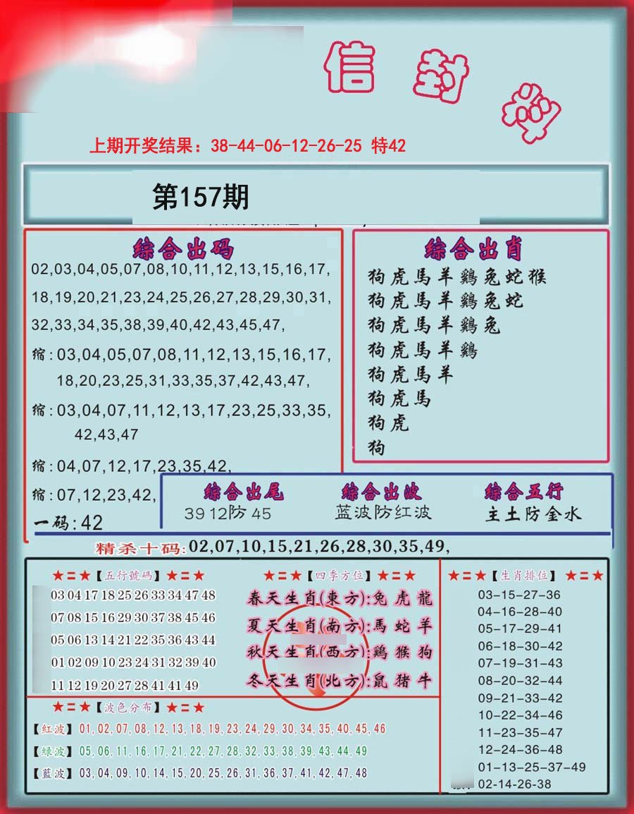 2024157期信封料