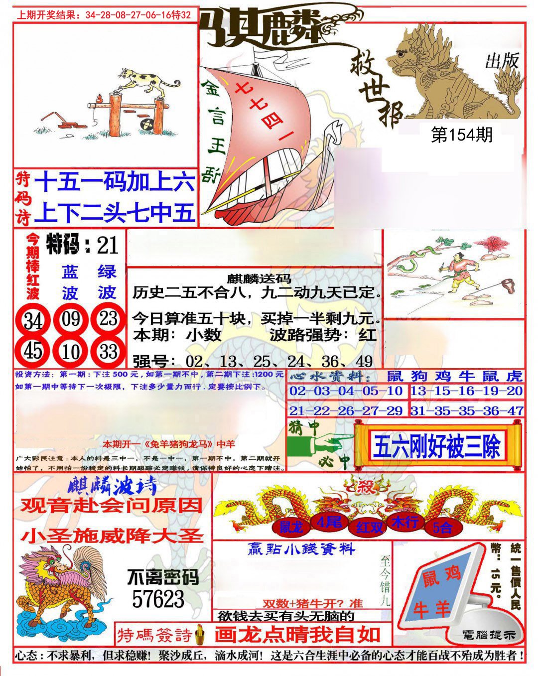 2024154期麒麟救世报(准)