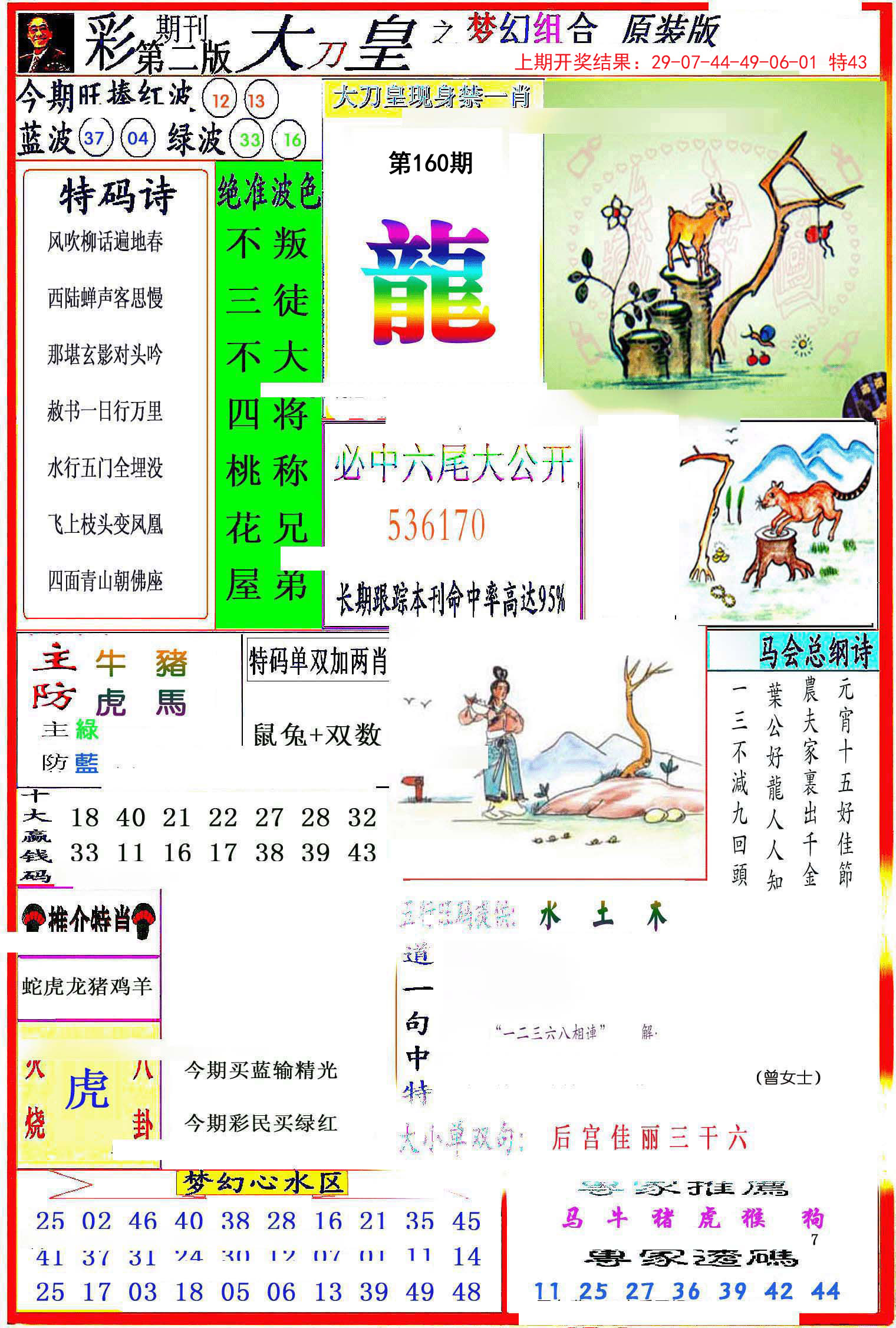 2024160期大刀皇之(梦幻组合)