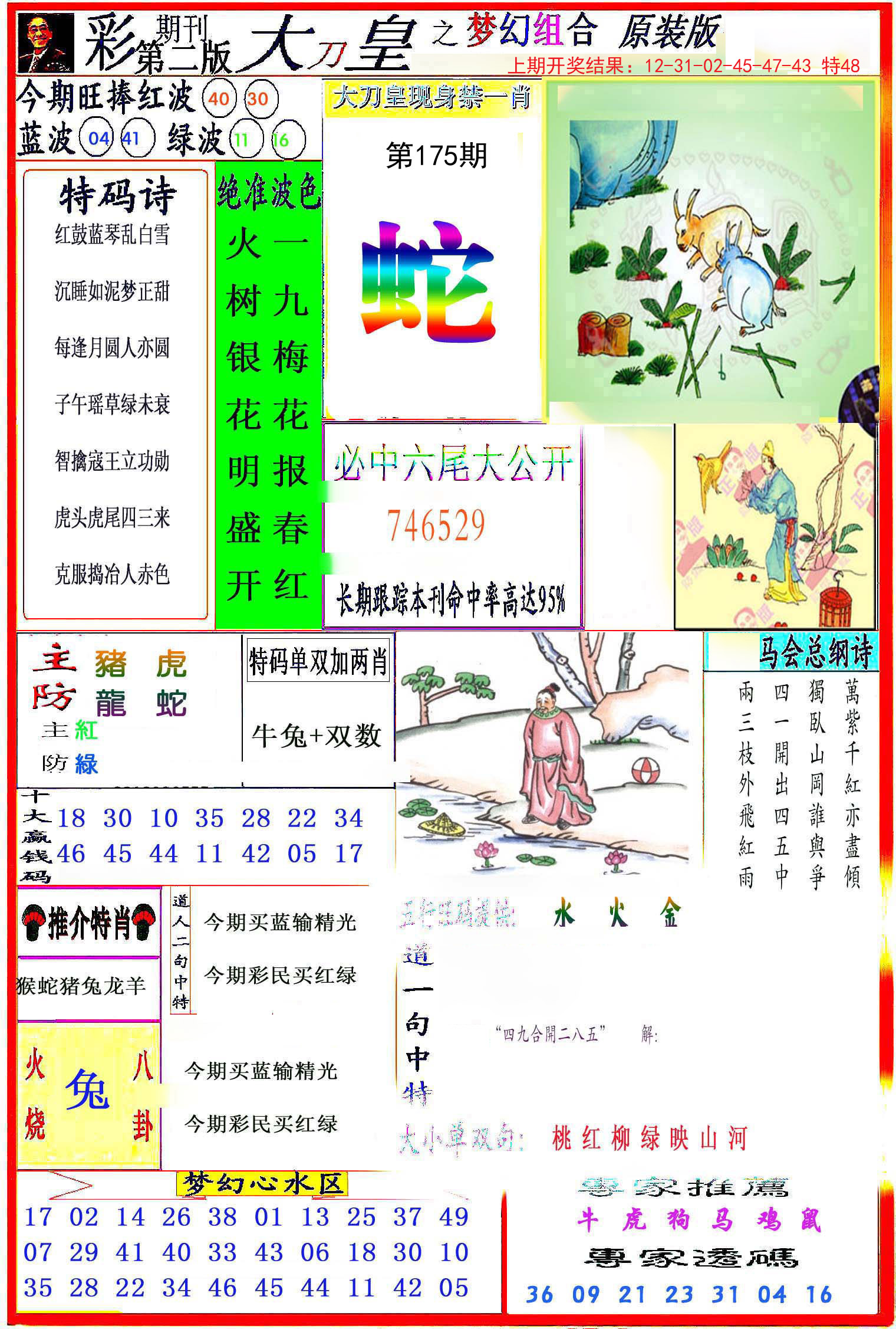 2024175期大刀皇之(梦幻组合)