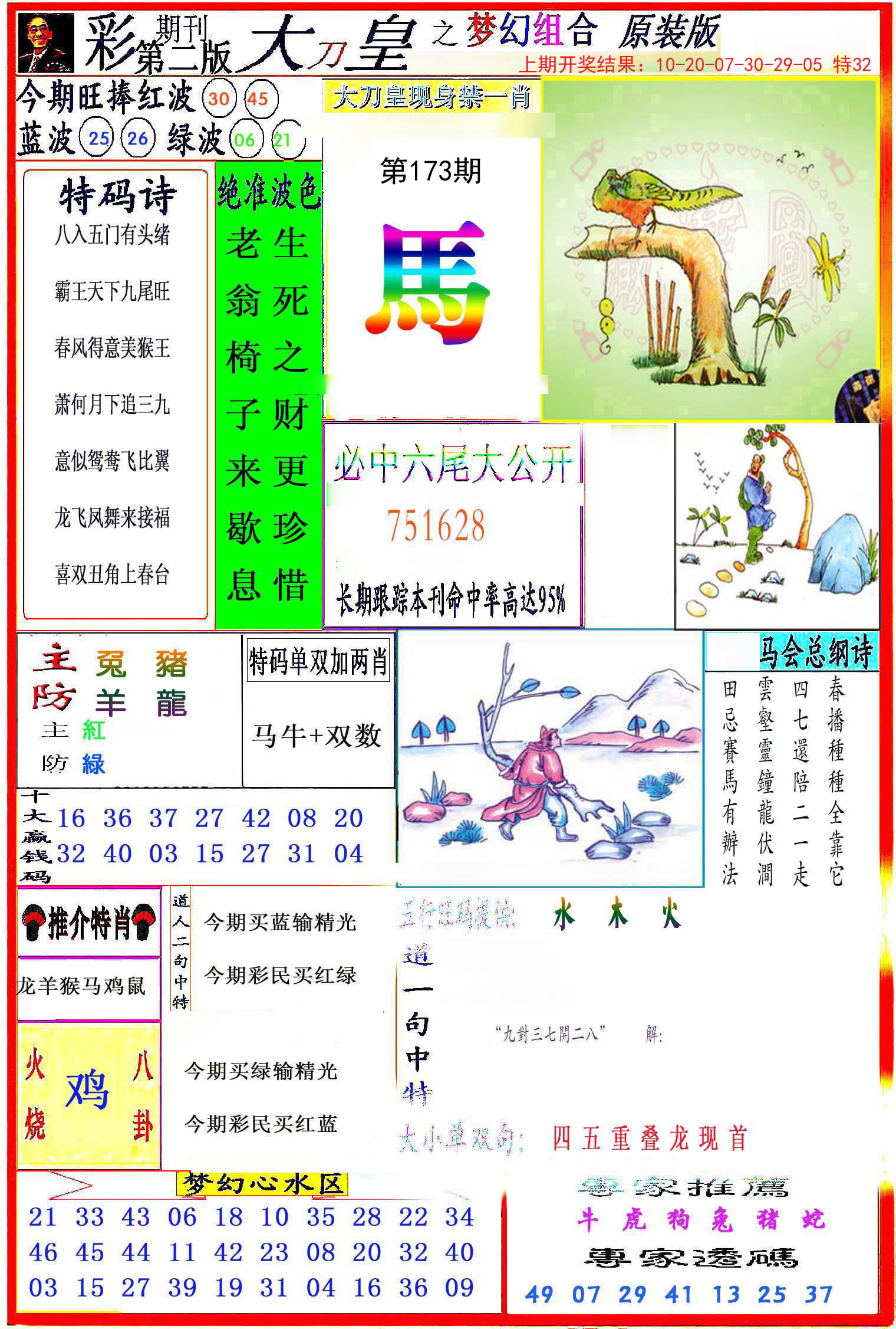 2024173期大刀皇之(梦幻组合)