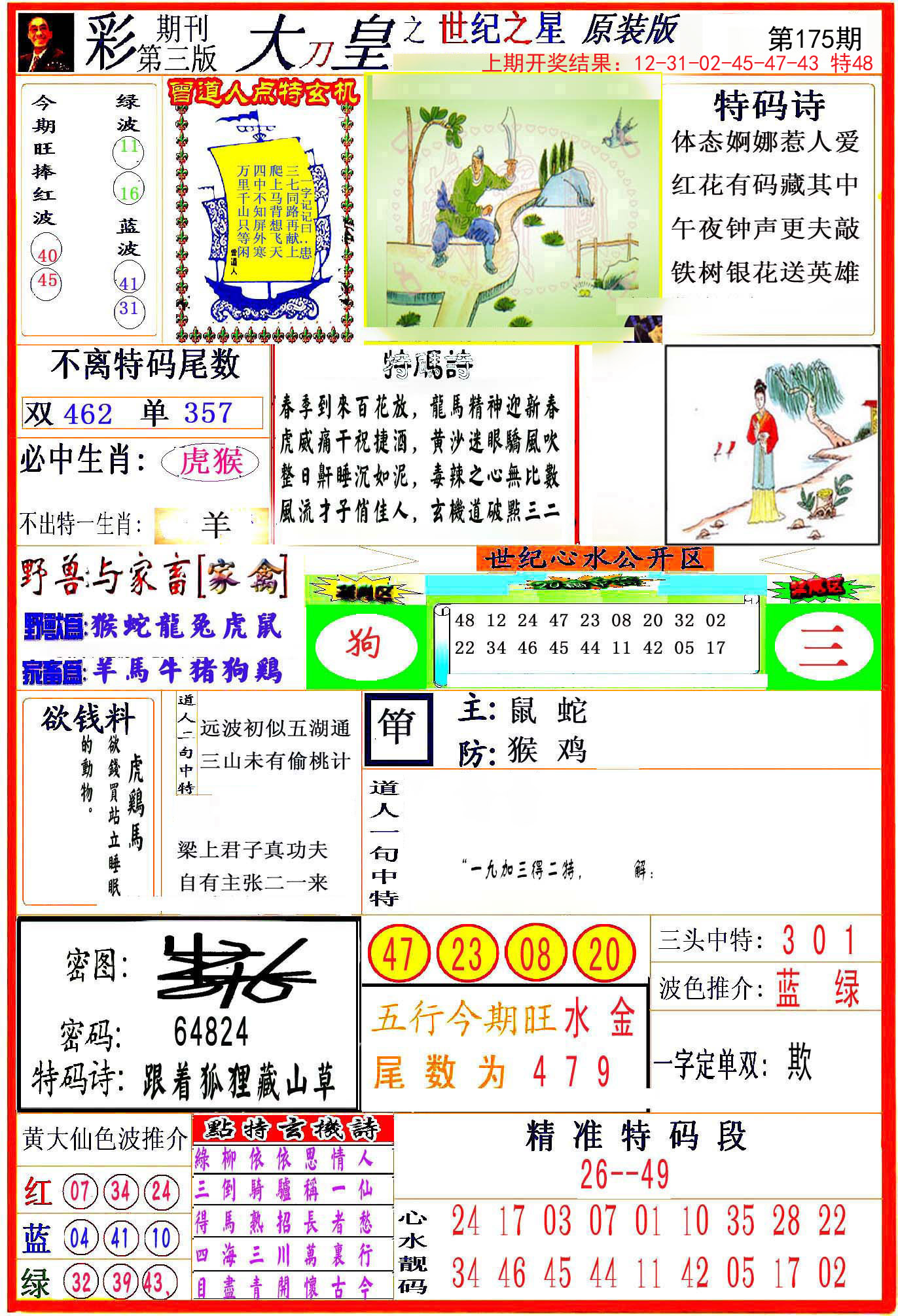 2024175期大刀皇之(世纪之星)